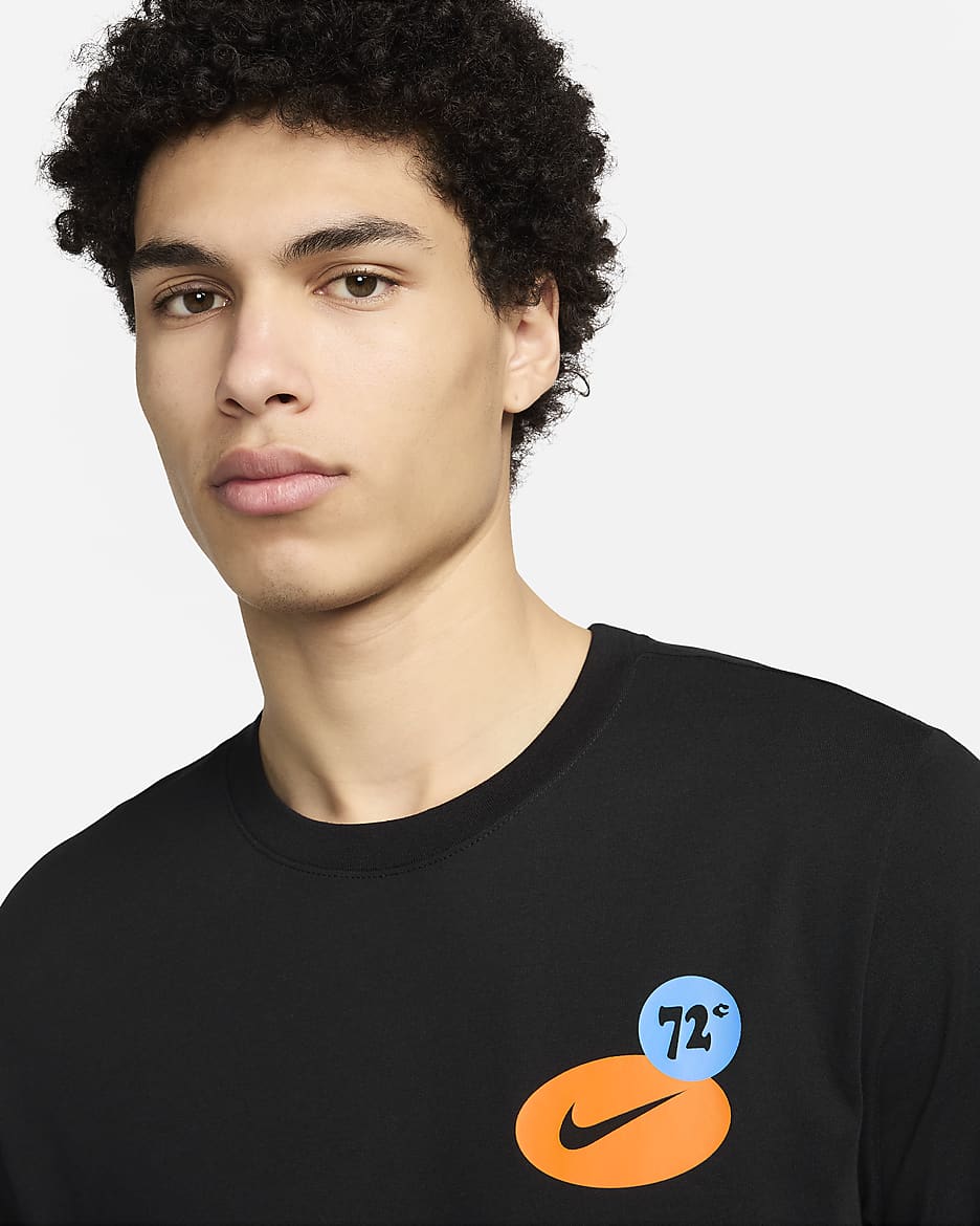 Nike Dri-FIT férfi fitneszpóló - Fekete