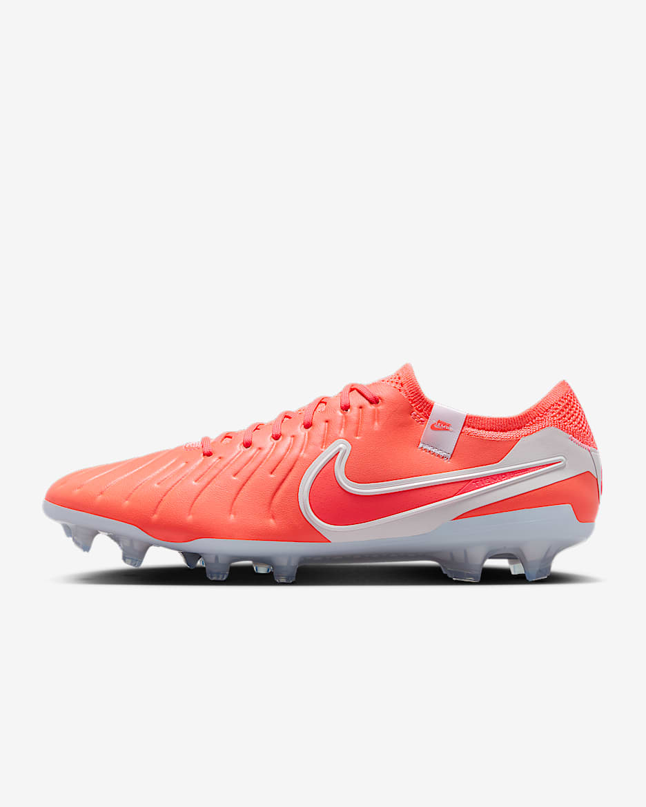Nike Tiempo Legend 10 Elite Firm-Ground Low-Top Soccer Cleats - Hot Lava/White