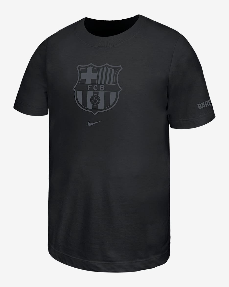 FC Barcelona Big Kids' Nike Soccer T-Shirt - Black