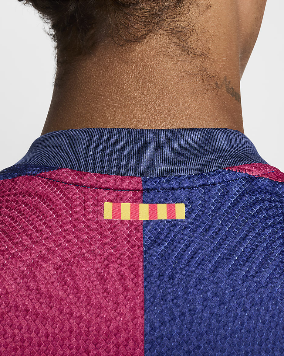 F.C. Barcelona 2024/25 Stadium Home Men's Nike Dri-FIT Football Replica Shirt - Deep Royal Blue/Midnight Navy/Noble Red/Club Gold