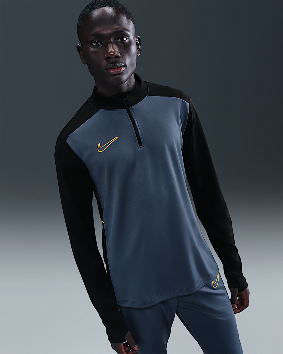 Haut d'entraînement de foot Dri-FIT Nike Academy pour homme - Diffused Blue/Noir/University Gold