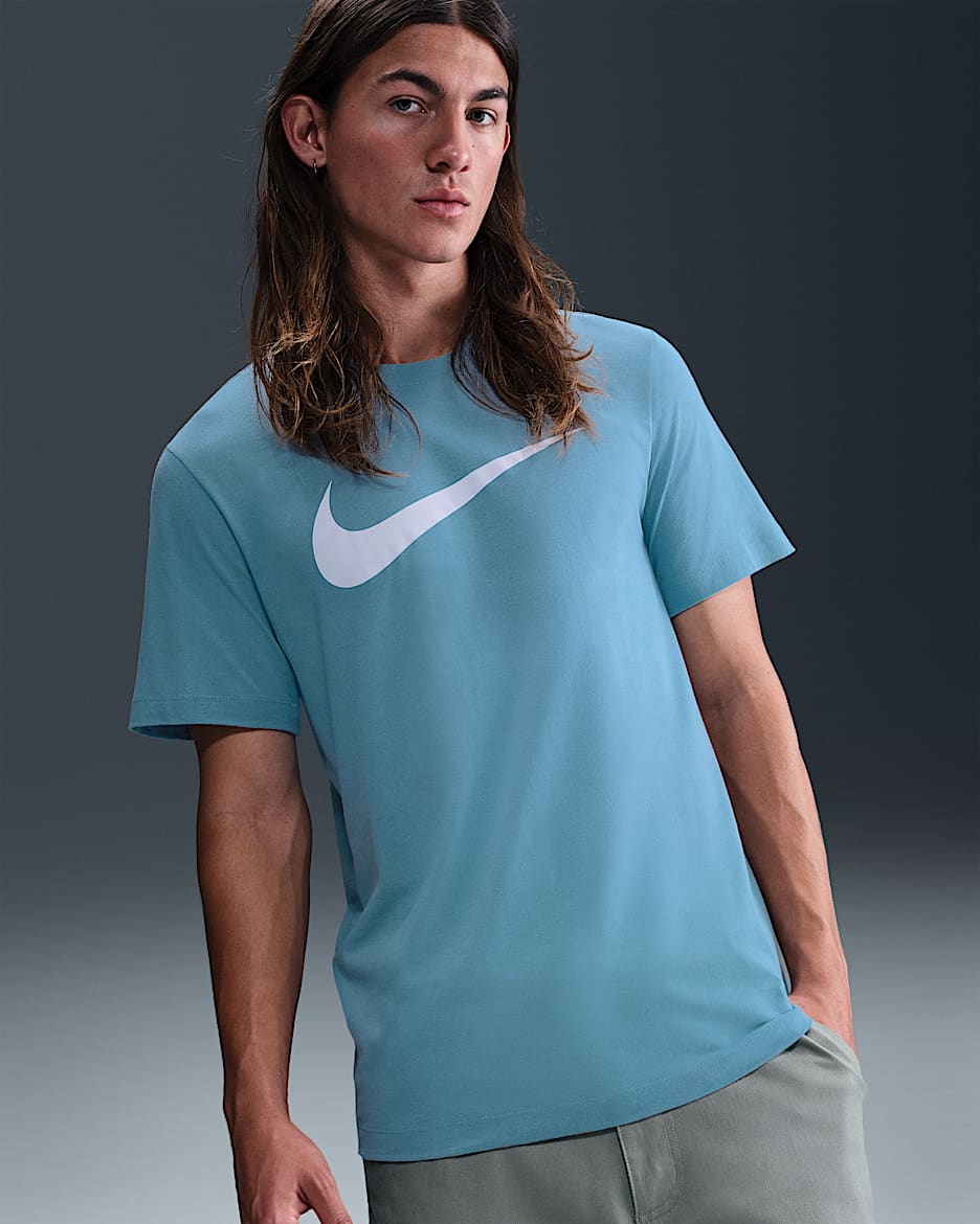 Playera para hombre Nike Sportswear Swoosh - Denim turquesa