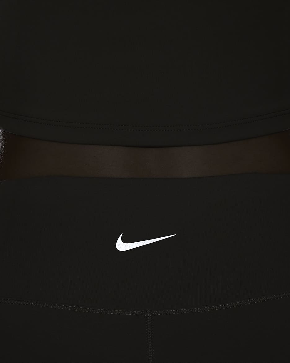 Nike One Women's High-Waisted 7/8 Leggings with Pockets - Light Army/Black