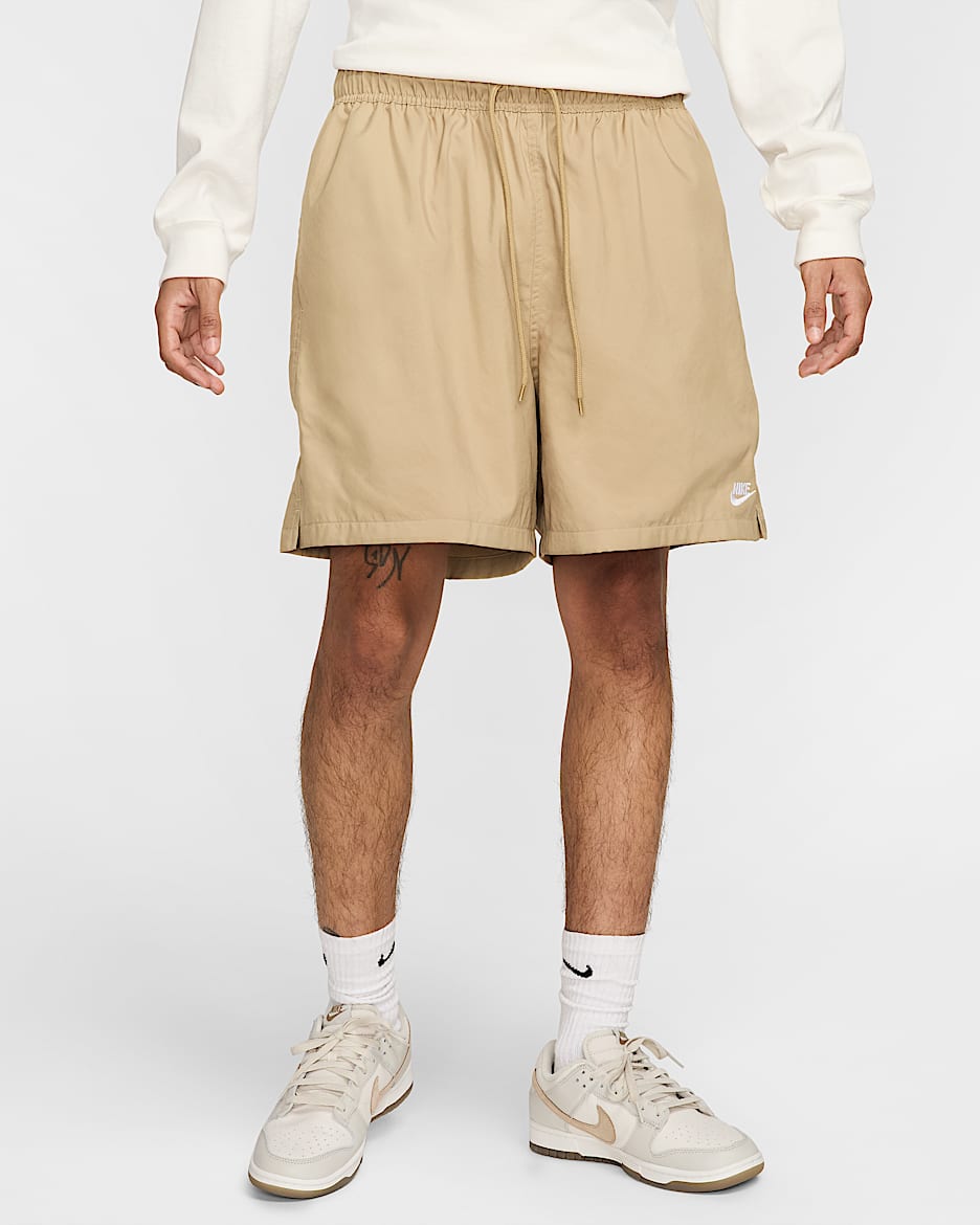 Nike Club Men's Woven Flow Shorts - Parachute Beige/White