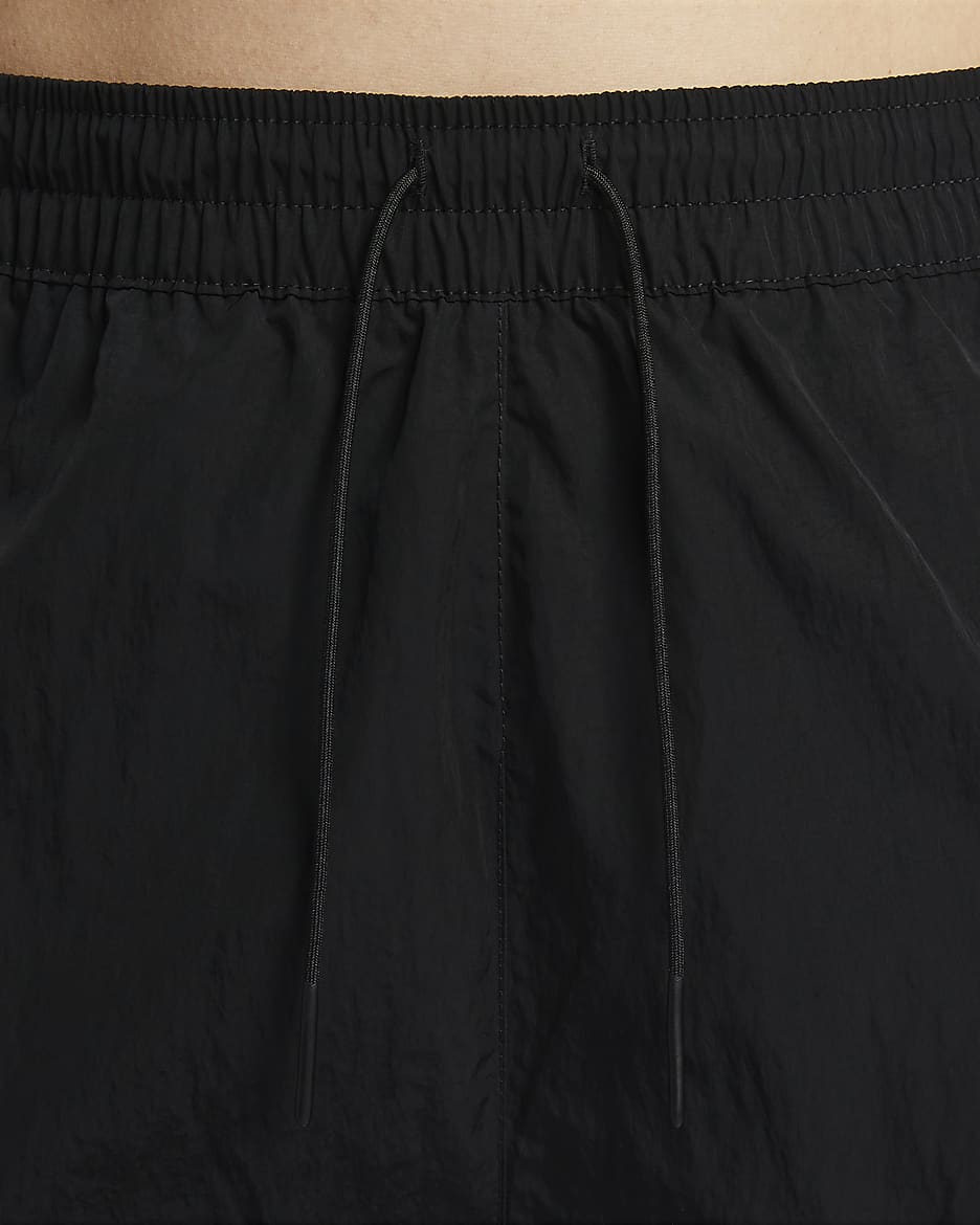 Nike Windrunner Women's High-Waisted Woven Open-Hem Pants - Black/White