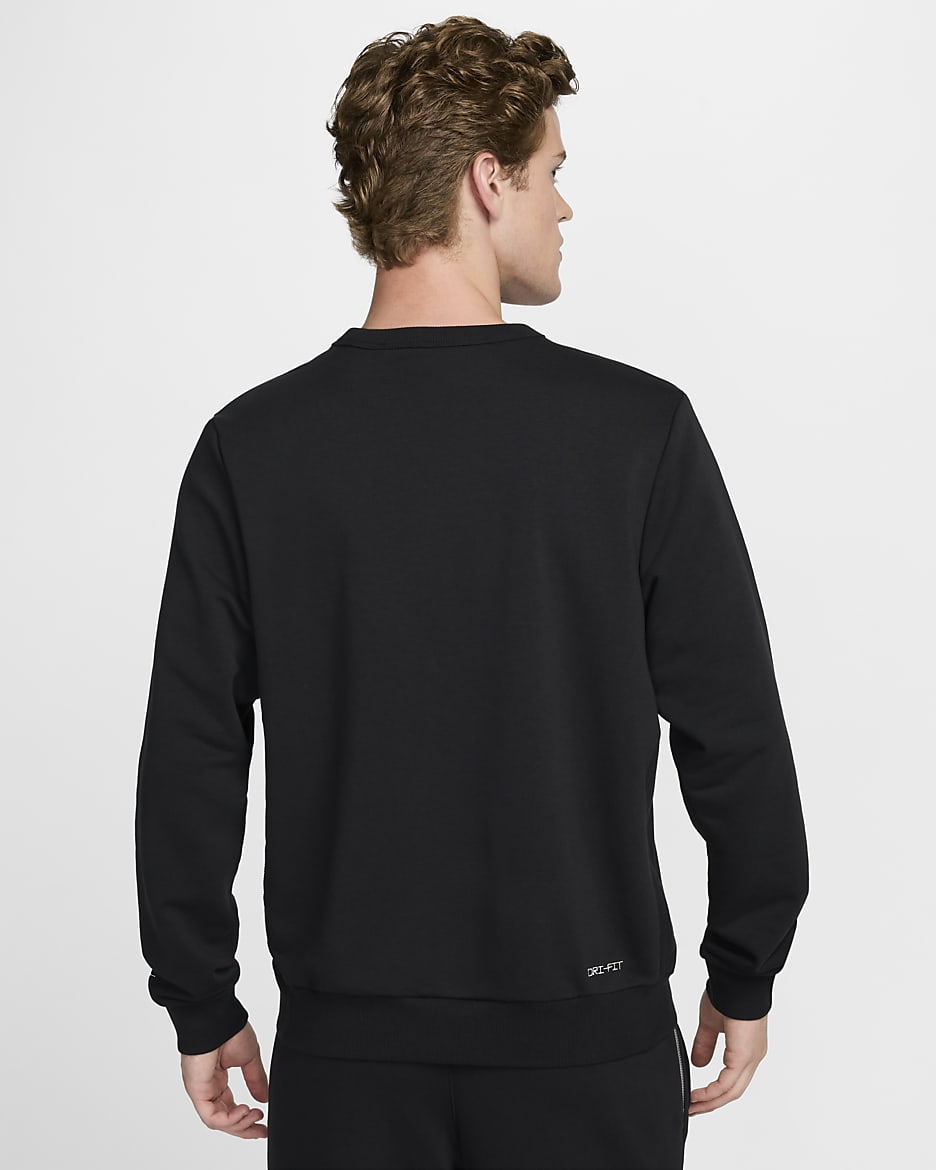 Nike Standard Issue Men's Dri-FIT Basketball Crew-Neck Sweatshirt - Black/Pale Ivory