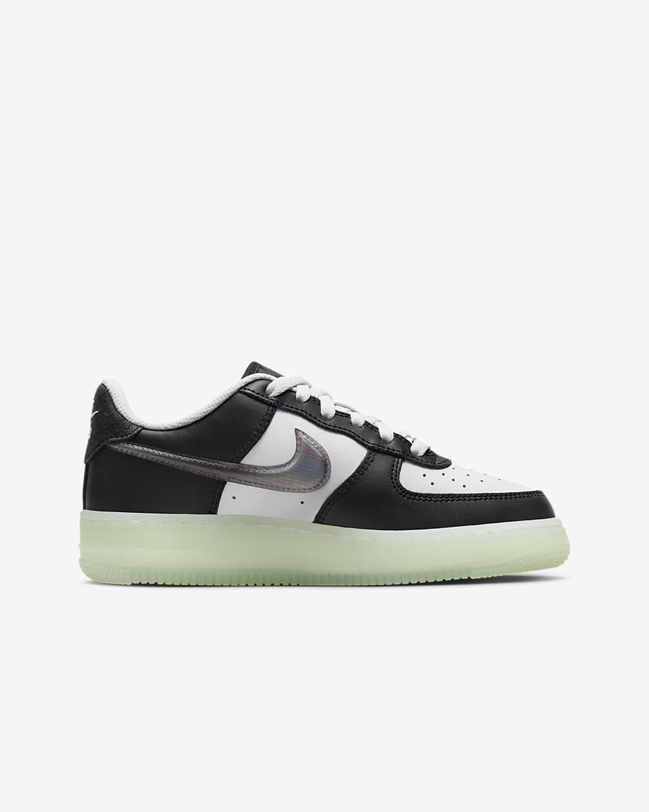 Nike Air Force 1 LV8 Big Kids' Shoes - White/Vapor Green/Black