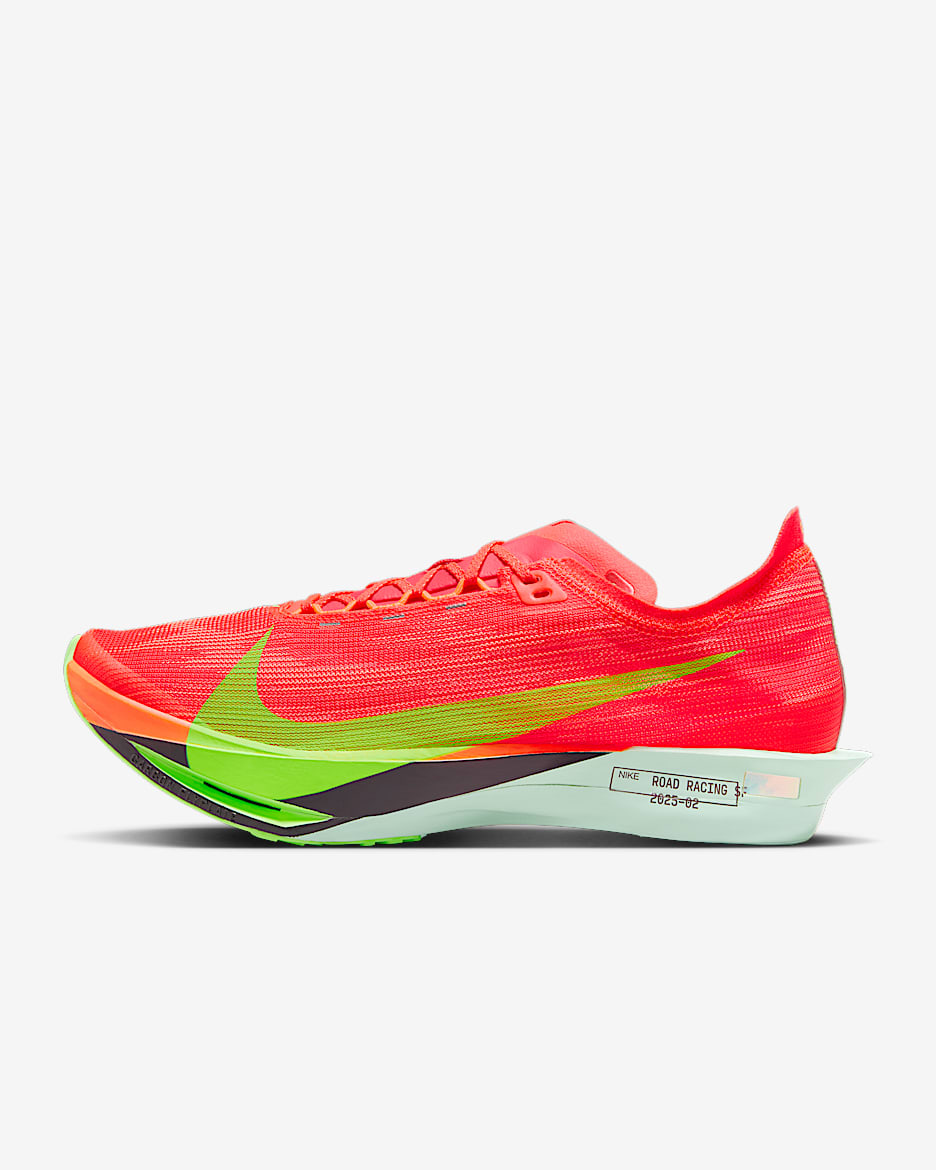 Nike Streakfly 2 Road Racing Shoes - Bright Crimson/Hyper Orange/Gridiron/Lime Blast