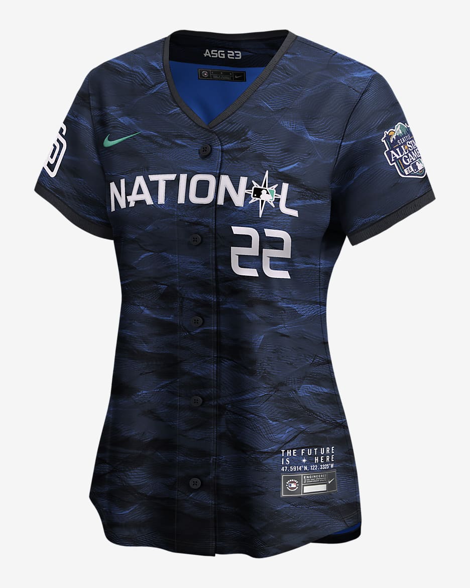 Jersey Nike de la MLB Limited para mujer Juan Soto National League 2023 All-Star Game - Royal