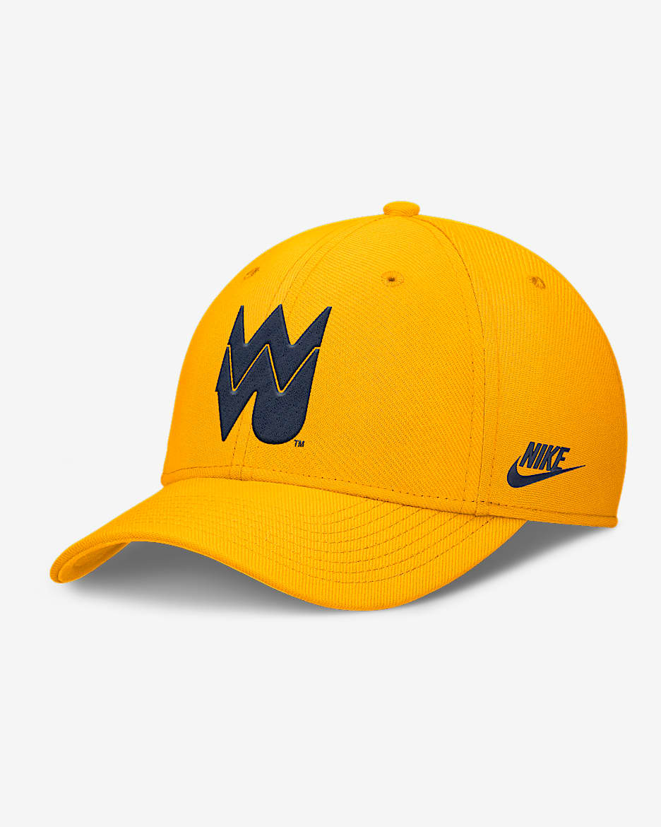 West Virginia Primetime Rise Academic Men's Nike Dri-FIT College Hat - Gold