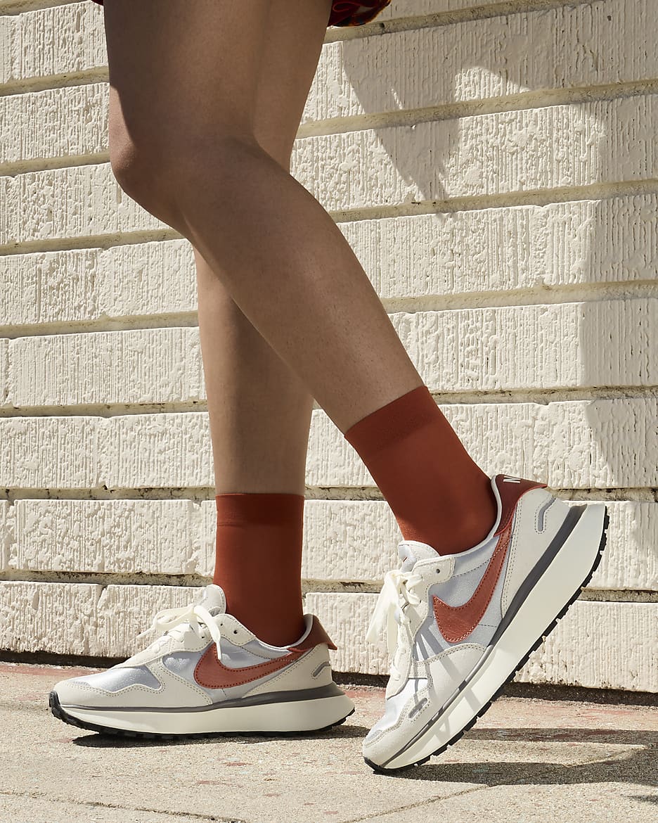 Nike Phoenix Waffle damesschoenen - Light Bone/Light Smoke Grey/Light Iron Ore/Rugged Orange