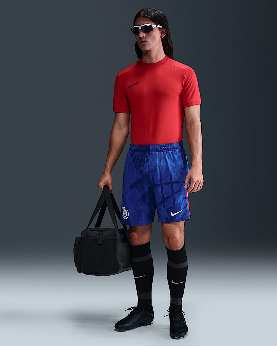 Chelsea FC 2025/26 Stadium (hjemmedrakt) Nike Dri-FIT Replica fotballshorts til herre - Rush Blue/Speed Red/Hvit
