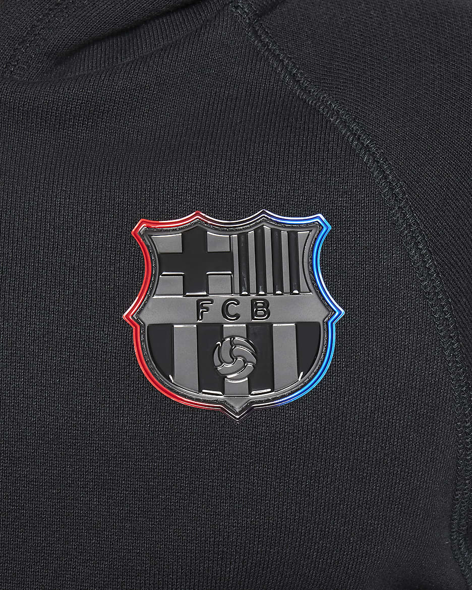 FC Barcelona (bortedrakt) Nike Football hettegenser med grafikk til store barn - Svart