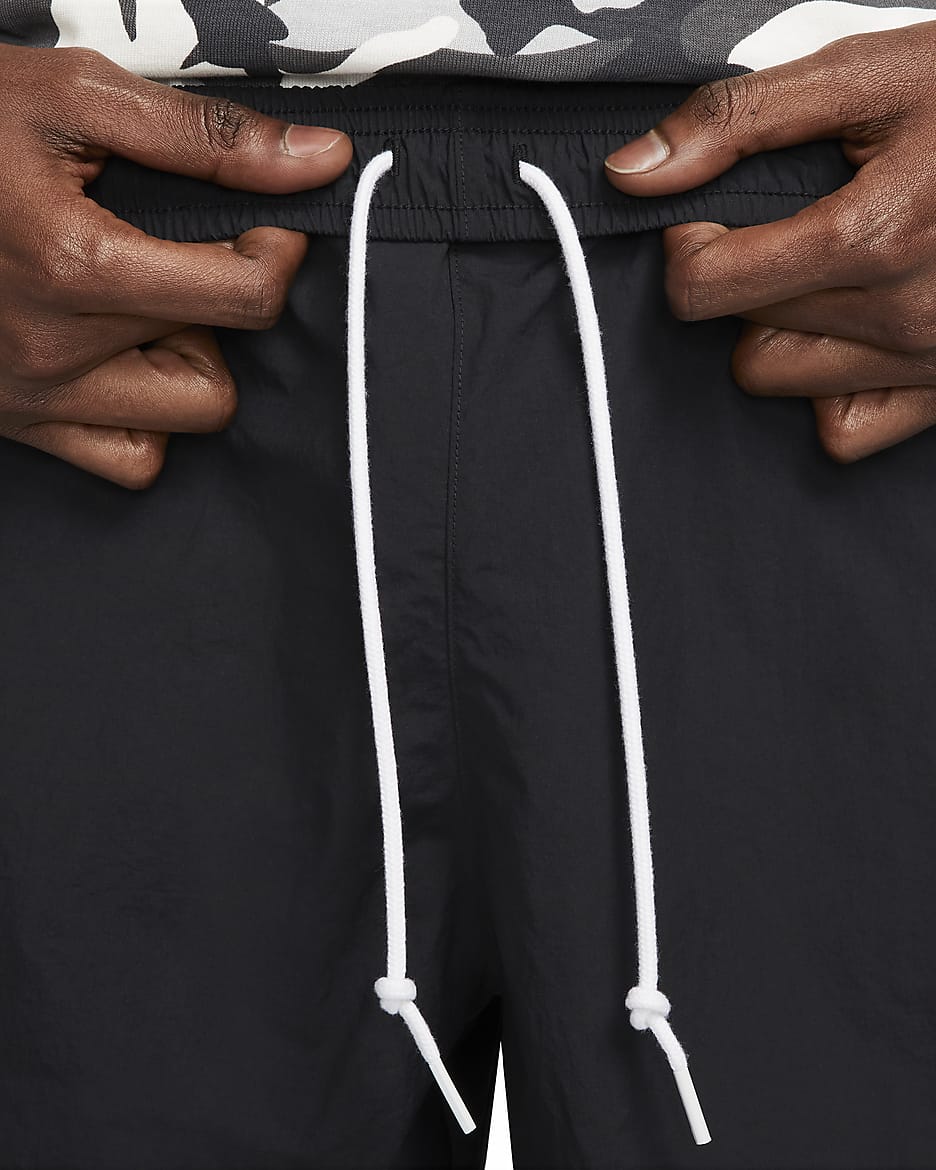 Nike Solo Swoosh Geweven herenshorts - Zwart/Wit