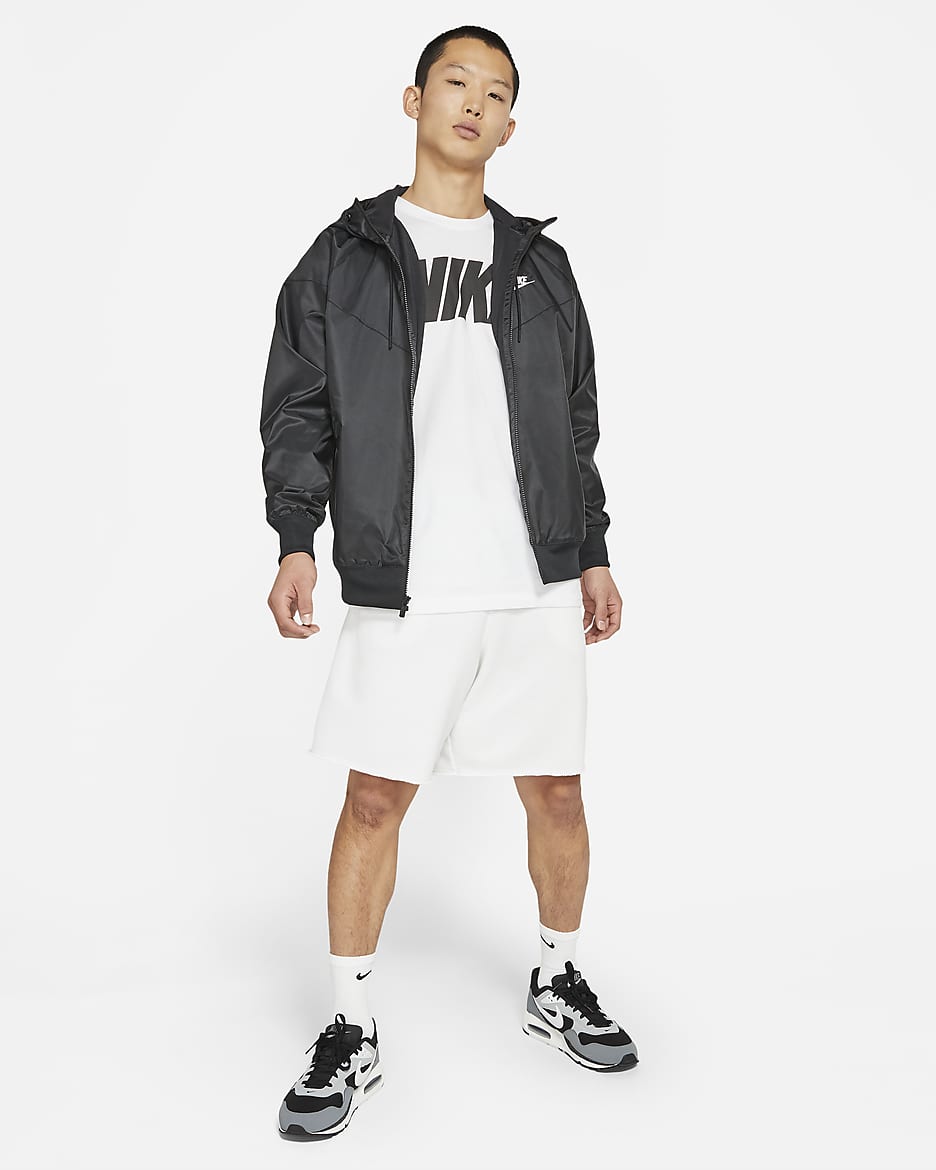 Nike Sportswear Windrunner Men's Hooded Jacket - Black/White