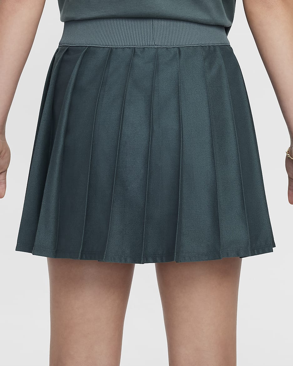 Nike Sportswear Girls' Pleated Skirt - Vintage Green/Green Frost