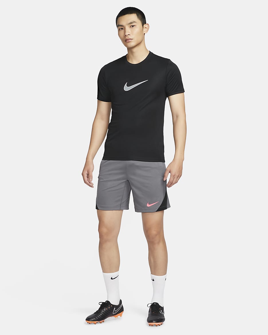 Nike Strike Men's Dri-FIT Football Shorts - Iron Grey/Iron Grey/Black/Sunset Pulse