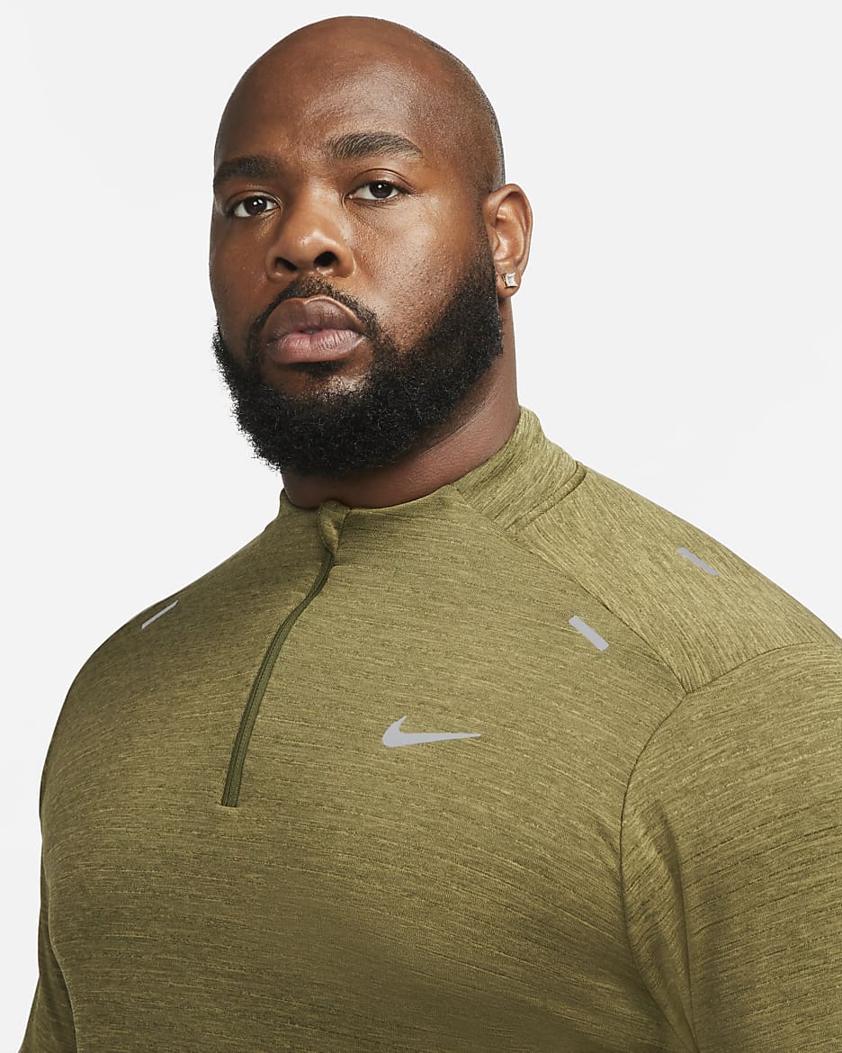 Nike Therma-FIT Repel Element Men's 1/4-Zip Running Top - Rough Green/Coriander/Heather