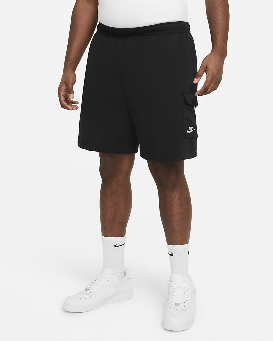 Short cargo Nike Sportswear Club pour Homme - Noir/Noir/Blanc