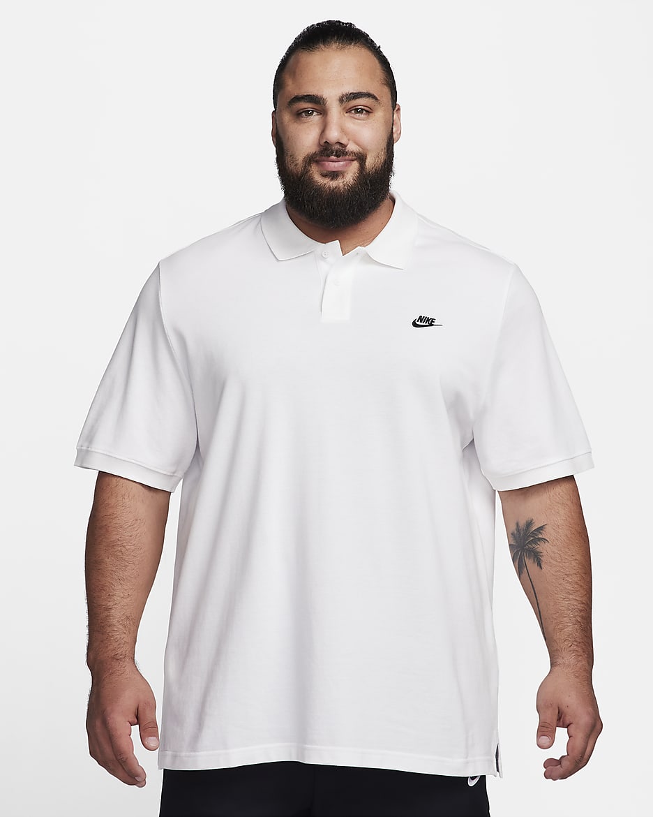 Polo de manga corta para hombre Nike Club - Blanco/Negro