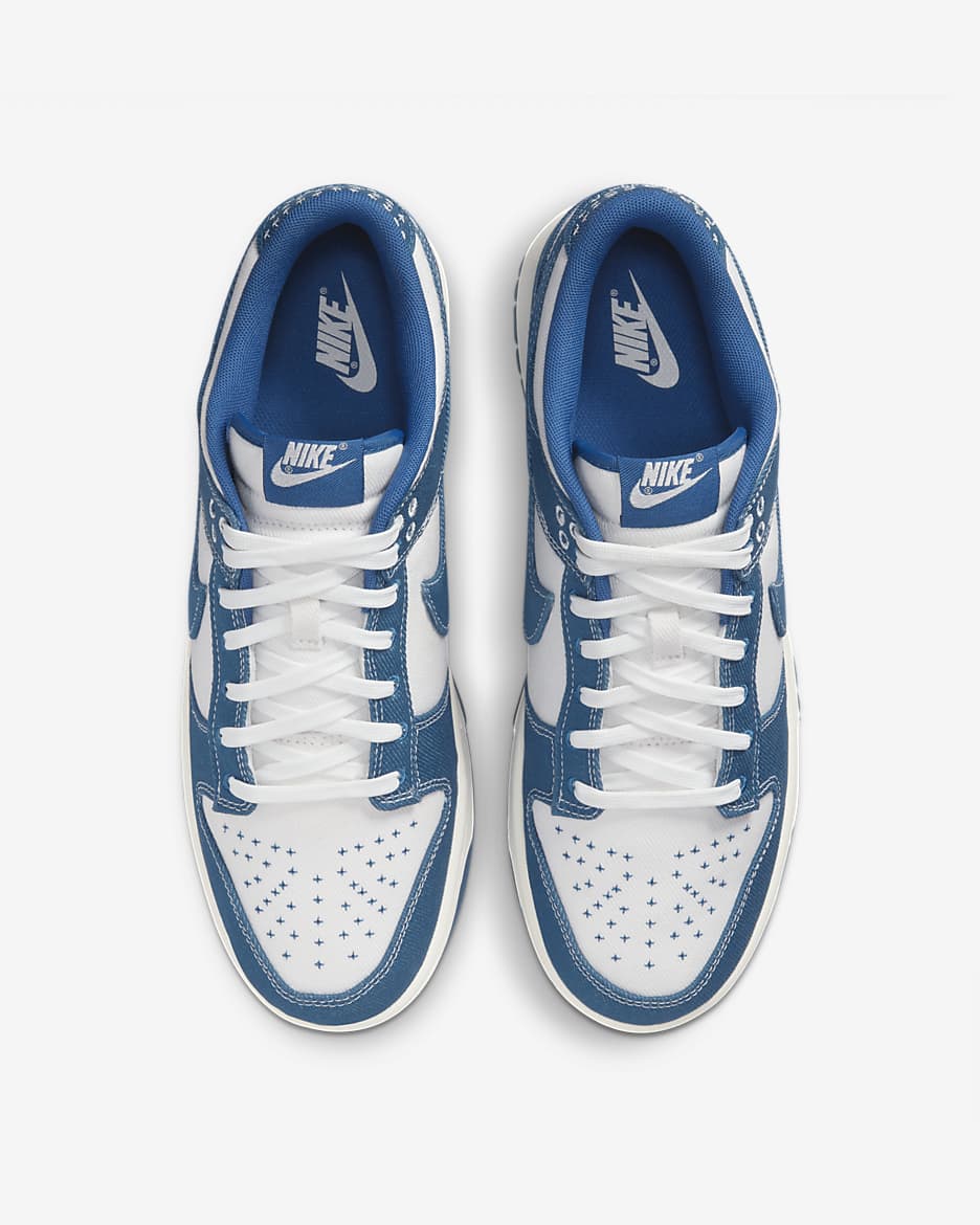 Nike Dunk Low Retro SE Men's Shoes - Summit White/Summit White/Industrial Blue/Industrial Blue