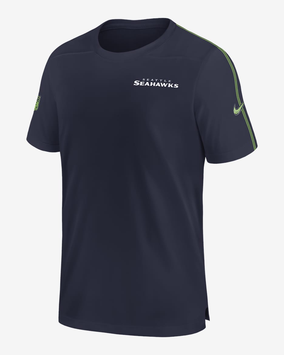 Seattle Seahawks Sideline Coach Men's Nike Dri-FIT NFL Top - Navy
