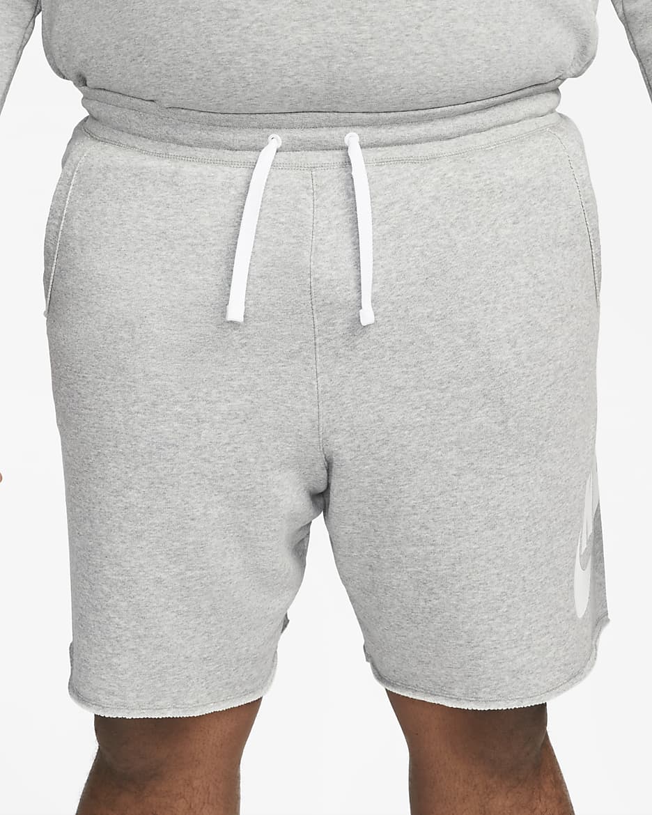 Nike Club Alumni Men's French Terry Shorts - Dark Grey Heather/White/White