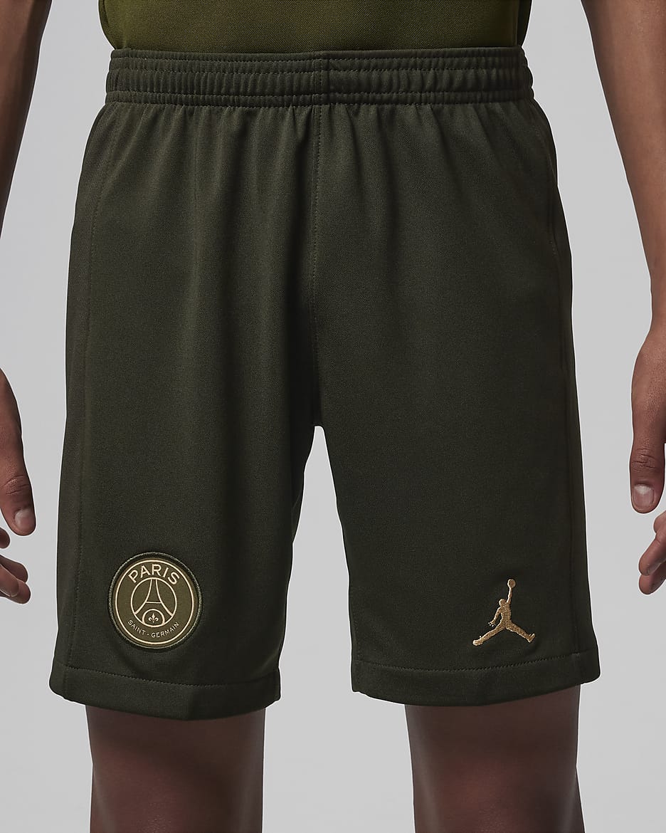 Paris Saint-Germain 2023/2024 Fourth Older Kids' Nike Dri-FIT Football Replica Shorts - Sequoia/Sequoia/Hemp