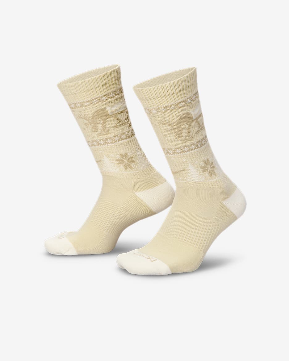 Nike Everyday Plus Cushioned Winter Wonderland Crew Socks (2 Pairs) - Multi-Color