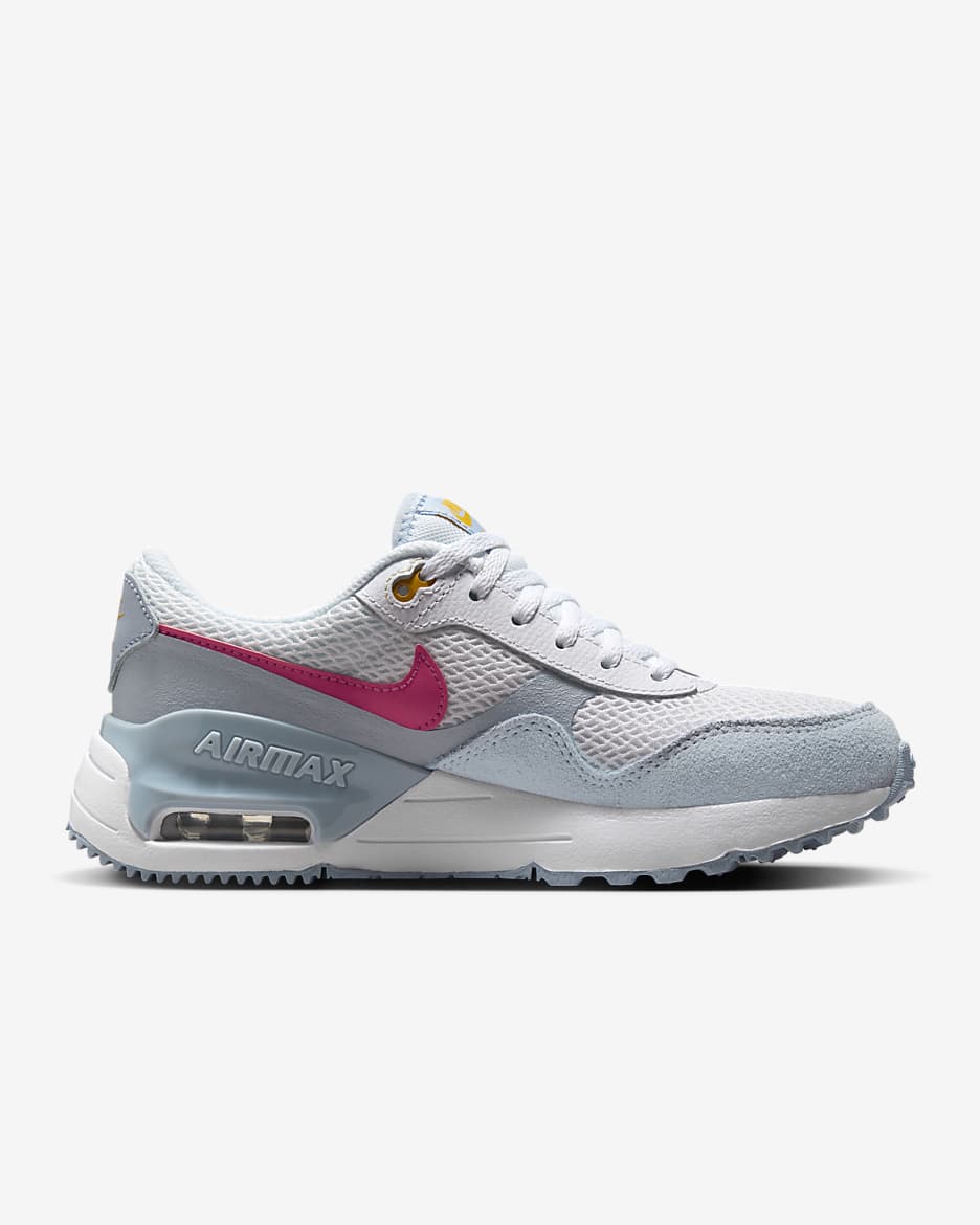 Nike Air Max SYSTM 大童鞋款 - 白色/Blue Tint/Light Armory Blue/Pinksicle