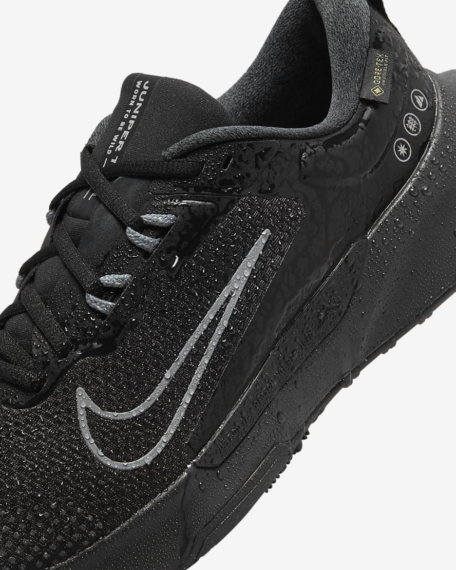 Nike Juniper Trail 2 GORE-TEX Men's Waterproof Trail-Running Shoes - Black/Anthracite/Cool Grey