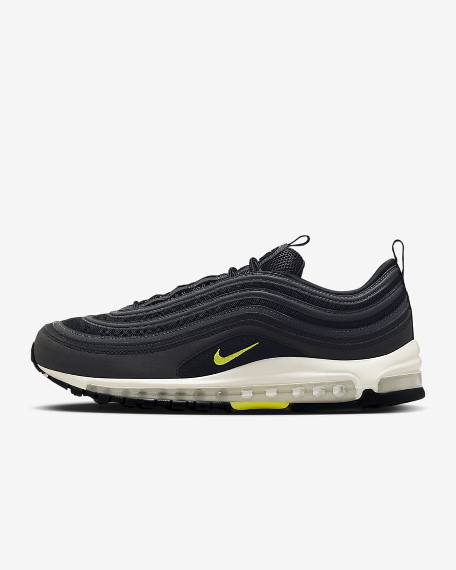 Nike Air Max 97 男鞋 - 黑色/Dark Smoke Grey/Phantom/Cyber