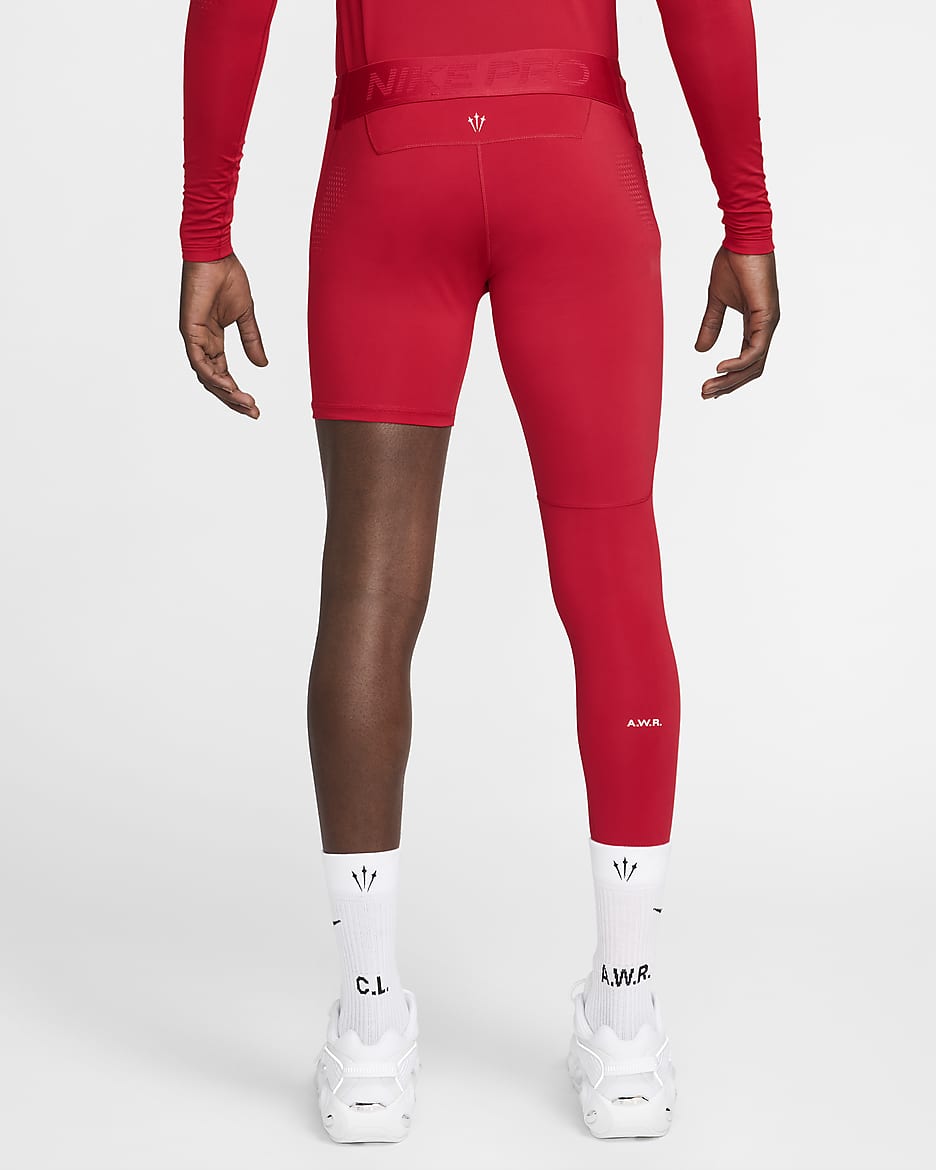 NOCTA Men's Single-Leg Basketball Tights (Right) - University Red/White