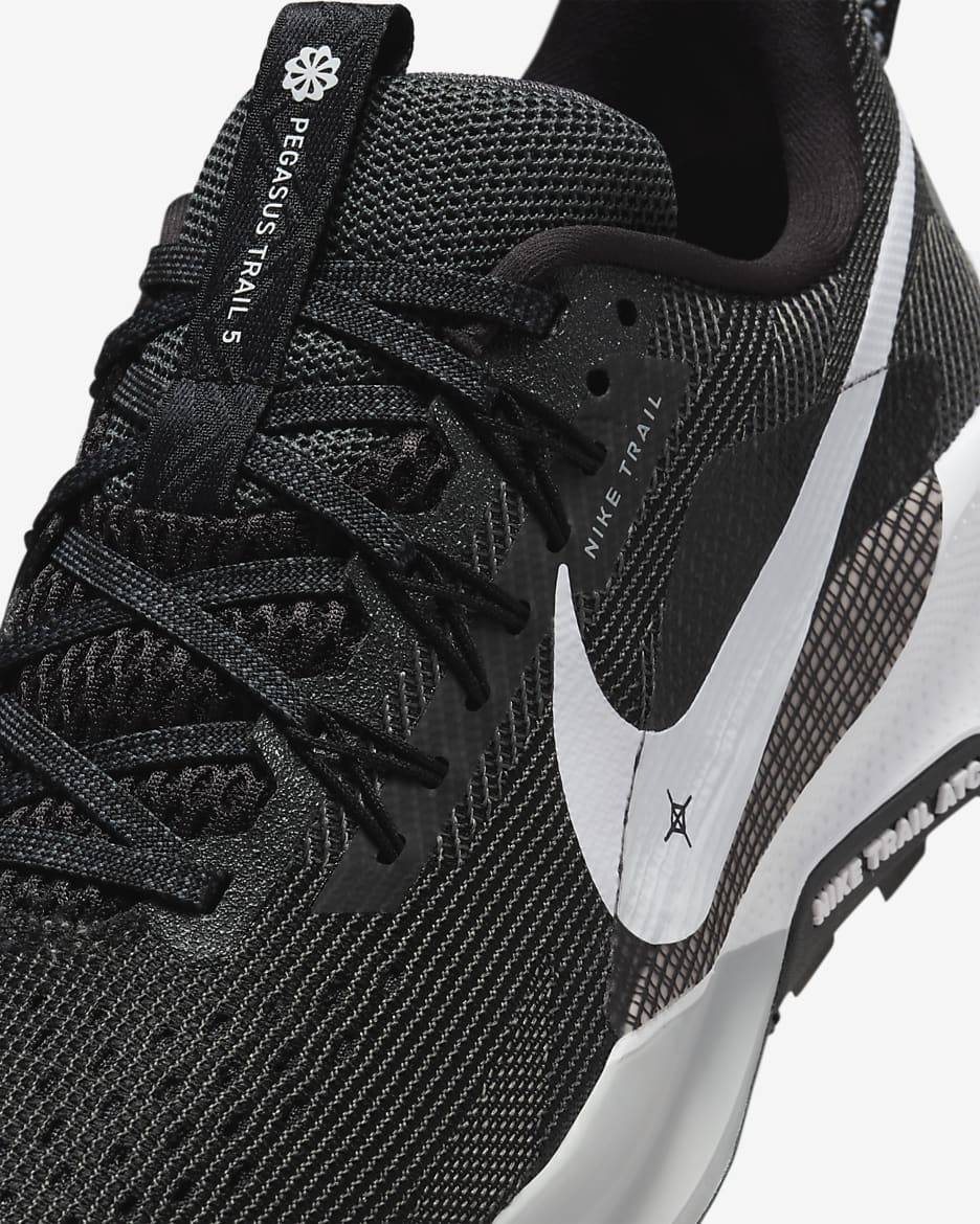 Sapatilhas de running para trilhos Nike Pegasus Trail 5 para mulher - Preto/Anthracite/Cinzento Wolf/Branco