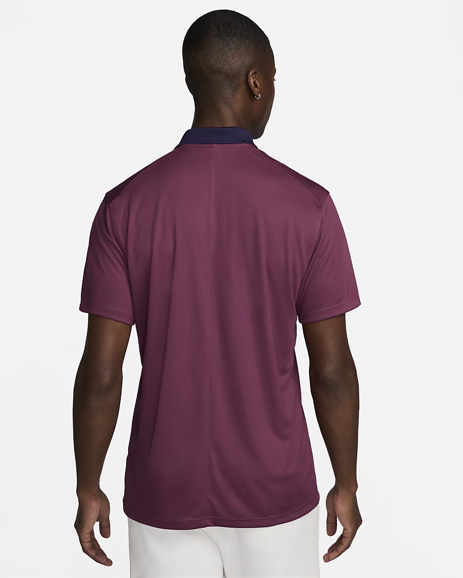 England Victory Nike Dri-FIT Fußball-Poloshirt für Herren - Rosewood/Sesame/Weiß