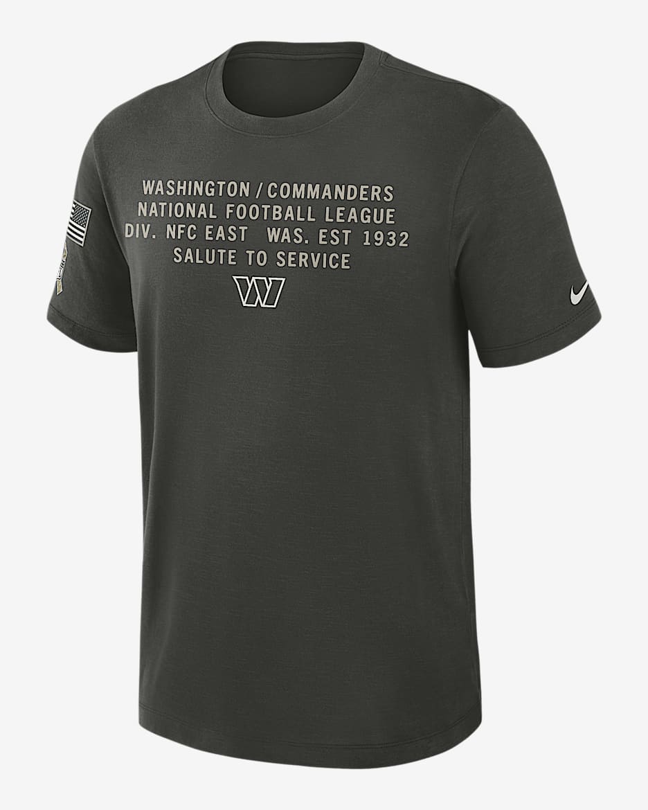 Washington Commanders Salute to Service Slub Men's Nike Dri-FIT NFL T-Shirt - Forest Green