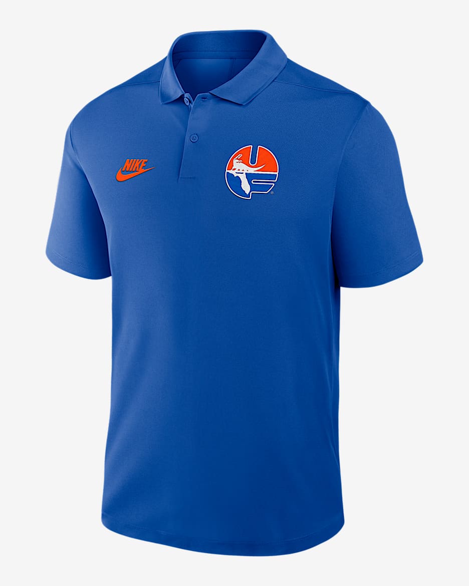 Polo universitario Nike Dri-FIT para hombre Florida Gators Primetime Victory Legacy Vault Logo - Royal juego