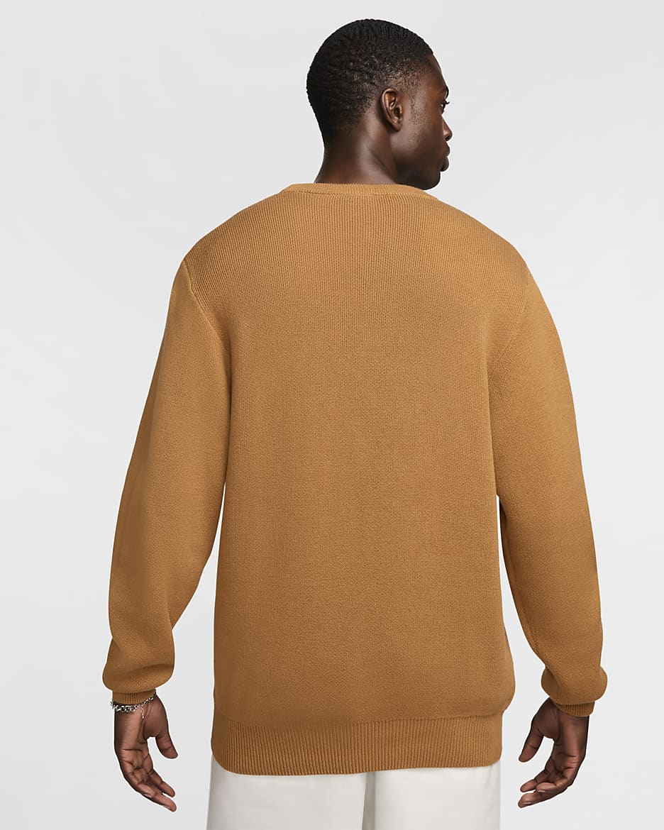 Nike Club Men's Crew-Neck Jumper - Flax/White