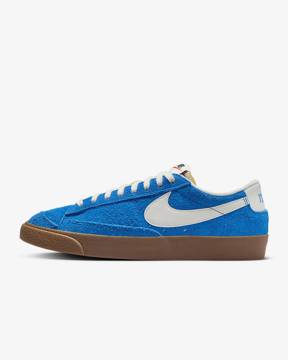 Nike Blazer Low '77 Vintage Women's Shoes - Photo Blue/Gum Medium Brown/Black/Sail