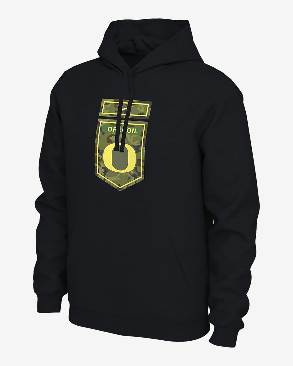 Nike College (Oregon) Men's Pullover Hoodie - Black