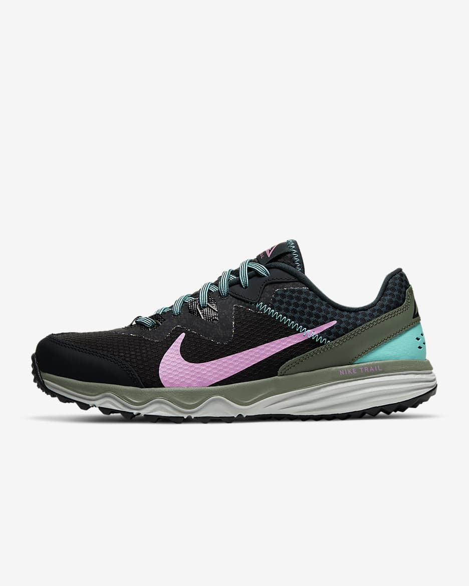 Nike Juniper Trail Women's Trail Running Shoes - Off Noir/Seaweed/Aurora Green/Beyond Pink