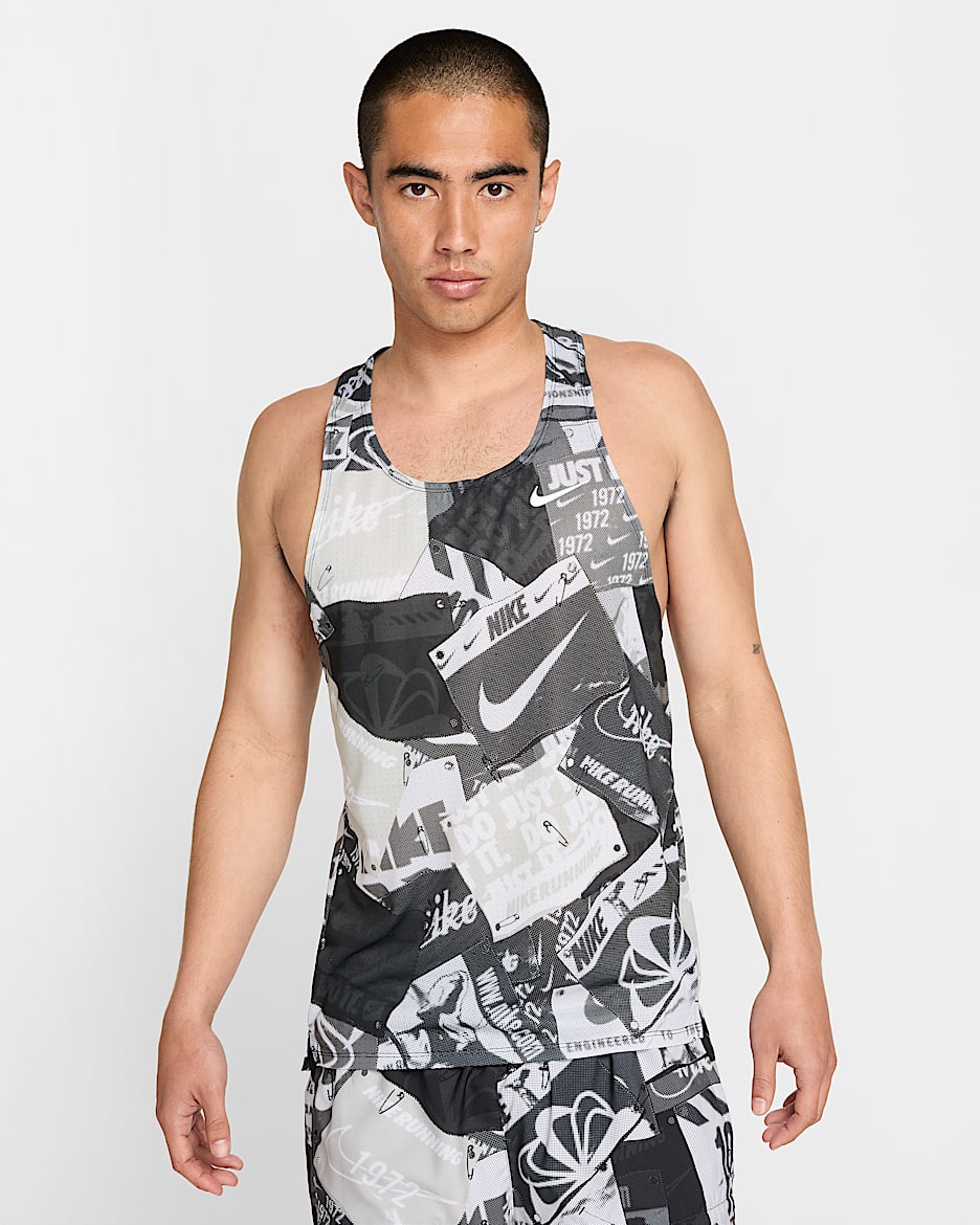 Nike Fast Run Energy Men's Dri-FIT Running Singlet - Off Noir