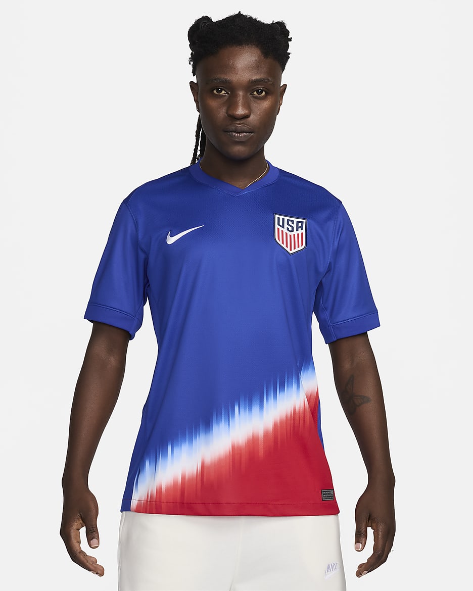 USMNT 2024 Stadium Away Nike Dri-FIT Replica-fodboldtrøje til mænd - Old Royal/Sport Red/hvid/hvid