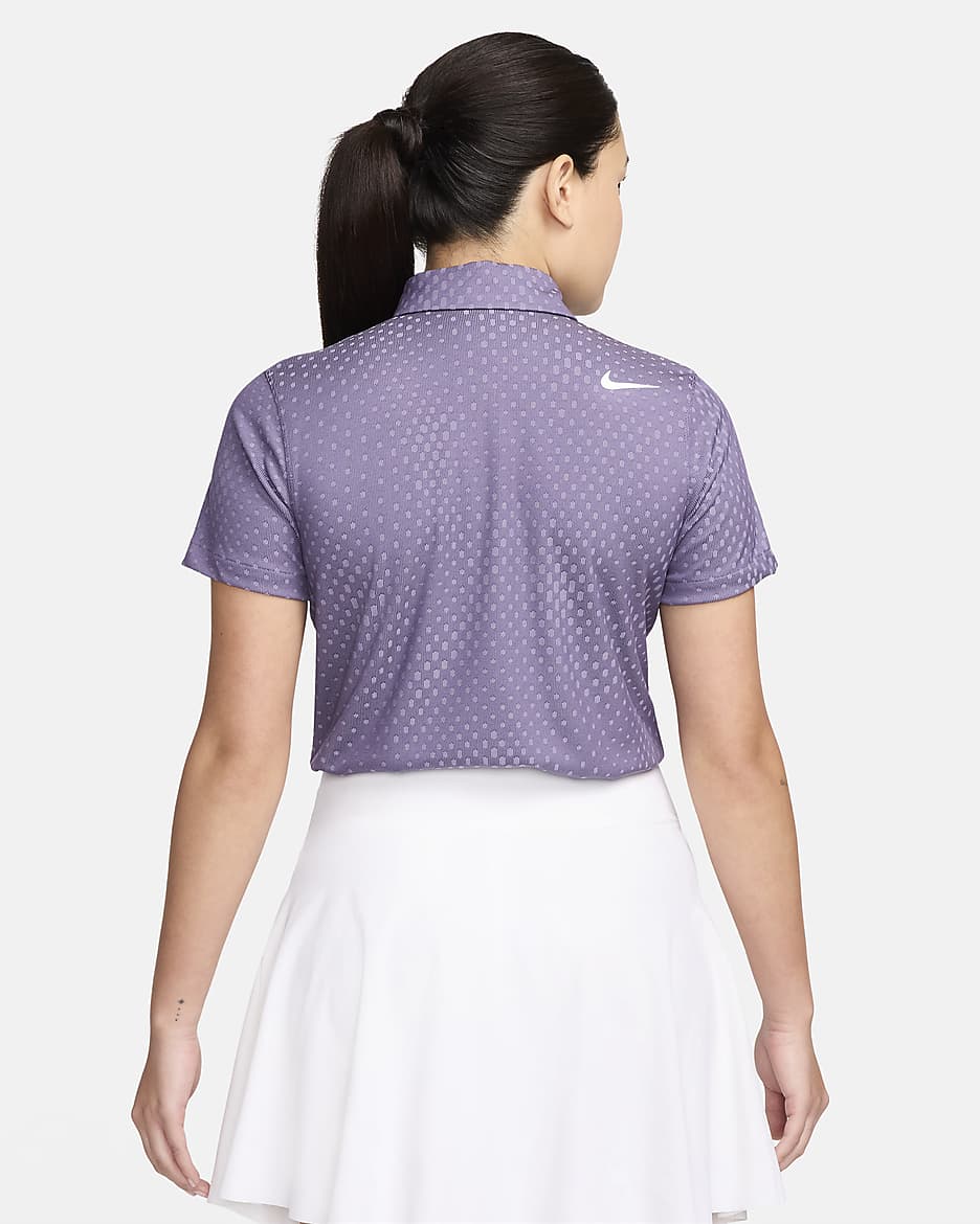 Nike Tour Women's Dri-FIT ADV Short-Sleeve Golf Polo - Canyon Purple/Daybreak/White