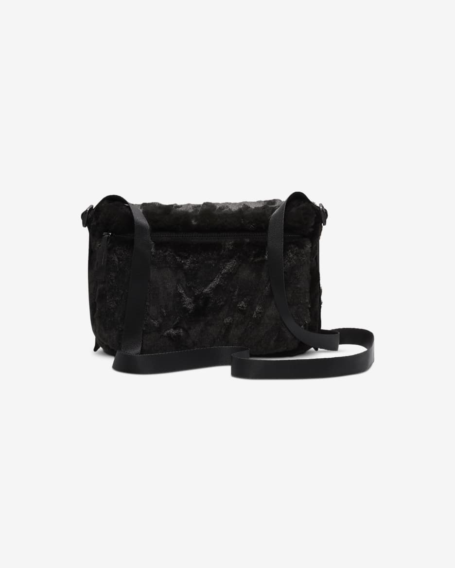 Nike Sportswear Futura 365 Faux Fur Cross-Body Bag (1L) - Black/Black/Black