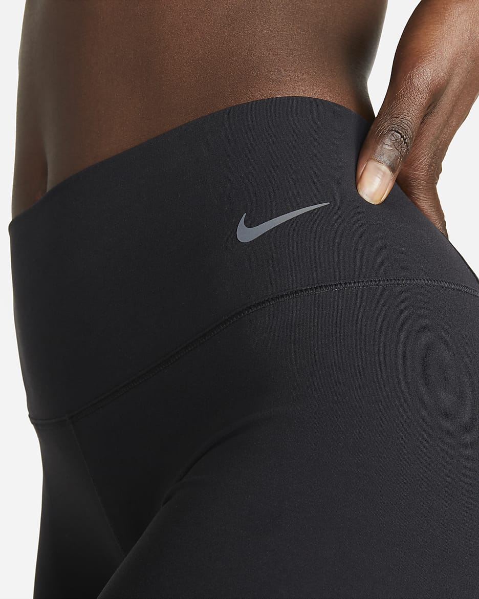 Nike Zenvy Women's Gentle-Support Mid-Rise 20cm (approx.) Biker Shorts - Black/Black