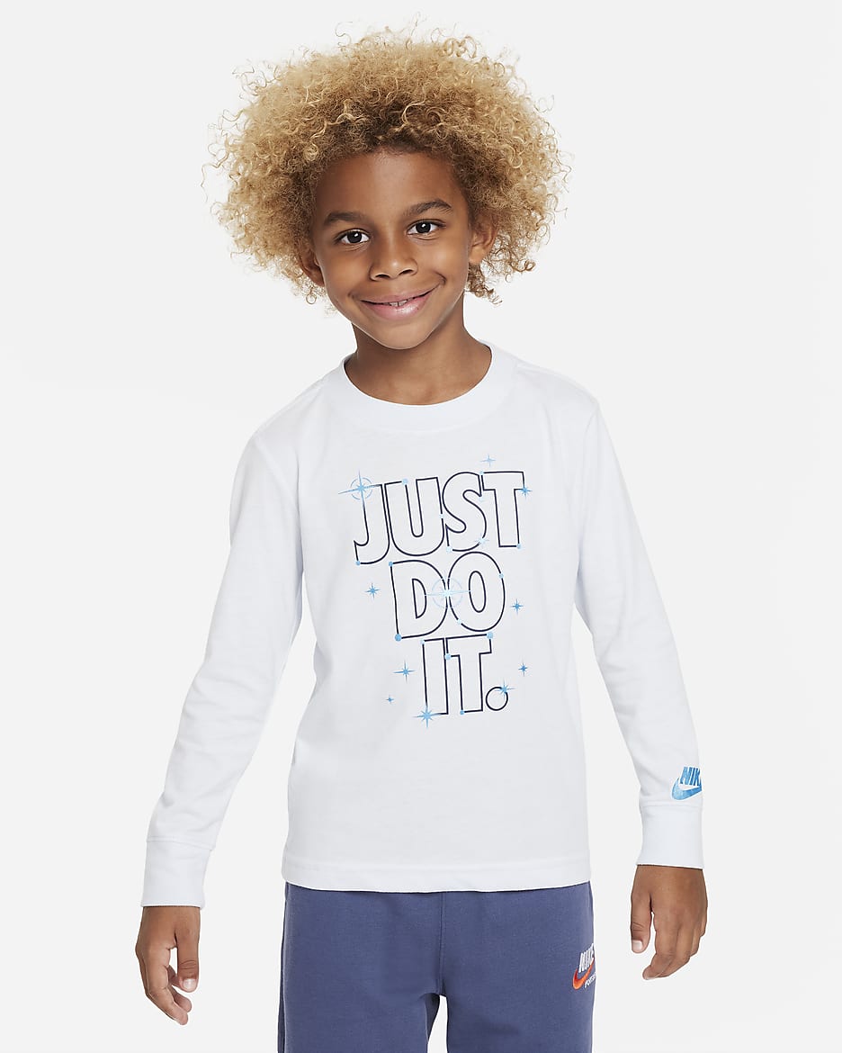 Nike Shine Long Sleeve Tee Little Kids T-Shirt - Blue Tint