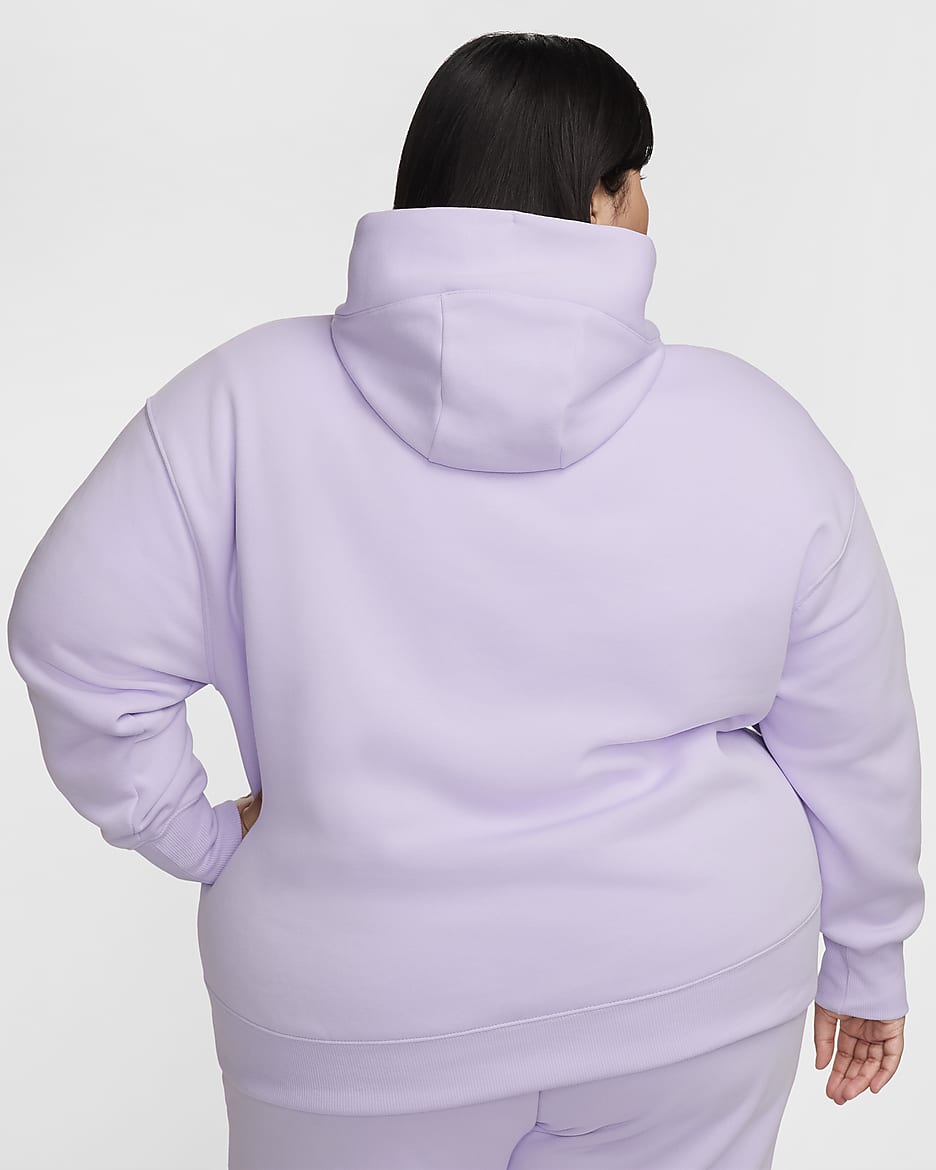 Nike Sportswear Phoenix Fleece Oversize-Hoodie für Damen (große Größe) - Violet Mist/Sail