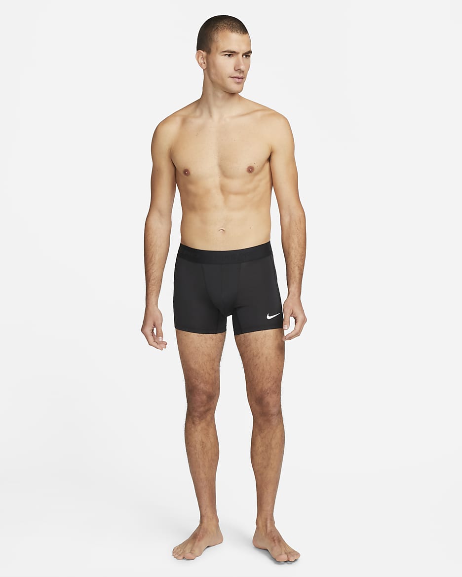 Nike Pro Dri-FIT fôret shorts til herre - Svart/Hvit