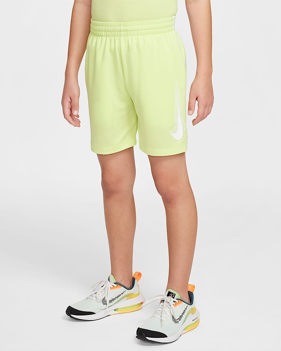 ナイキ マルチ ジュニア (ボーイズ) Dri-FIT ショートパンツ - ライトレモンツイスト/ホワイト/ホワイト